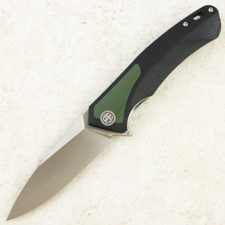 Нож Petrified Fish Pub, D2, Satin, G10 Green/Black Handle, PF838GRS