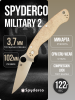 Нож Spyderco Military 2, CPM Cru-Wear, Canvas Micarta Brown, C36MPCW2 Нож Spyderco Military 2, CPM Cru-Wear, Canvas Micarta Brown, C36MPCW2