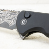 Нож CIVIVI Chevalier II Flipper & Button Lock, Damascus, Black Aluminum Handle, C20022B-DS1 Нож CIVIVI Chevalier II Flipper & Button Lock, Damascus, Black Aluminum Handle, C20022B-DS1