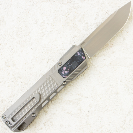 Нож Remette Sharp Leopard, M390, Titanium Gray Handle with Carbon Black/Pink, ZL301B Нож Remette Sharp Leopard, M390, Titanium Gray Handle with Carbon Black/Pink, ZL301B
