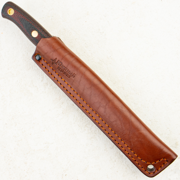 Нож Южный Крест Slender M, Elmax, Micarta Black/Red, Насечка