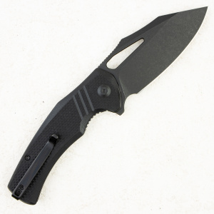 Нож CIVIVI BullTusk Flipper & Thumb Hole Knife Black Coarse G10, C23017-1 - складной туристические ножи из стали Нож CIVIVI BullTusk Flipper & Thumb Hole Knife Black Coarse G10, C23017-1 - складной туристические ножи из стали