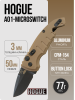 Нож Hogue A01-MicroSwitch, CPM 154, Aluminum Brown, 24127