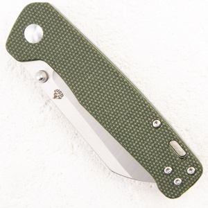 Нож QSP Penguin, D2, Linen Micarta Green - складной туристические ножи из стали Нож QSP Penguin, D2, Linen Micarta Green - складной туристические ножи из стали