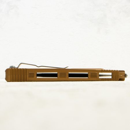 Нож Microtech Socom Elite, Apocalyptic, M390, Aluminum Tan, 160-10 APTA Нож Microtech Socom Elite, Apocalyptic, M390, Aluminum Tan, 160-10 APTA