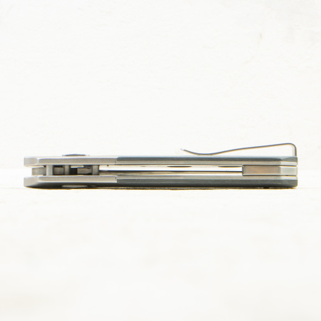 Нож QSP Vault, Stonewash-Satin 14C28N, Silver Aluminium Bolster/Micarta, QS157-E1