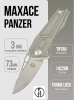 Нож Maxace Panzer, 14C28N, Titanium Gray