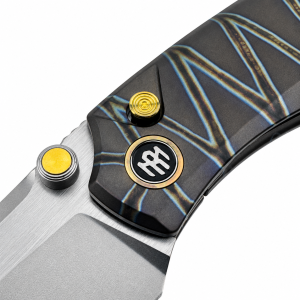 Нож Remette Wild Species, M390, Titanium Flame, Button Lock, WD108-N4