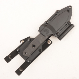 Нож Benchmade Mini Bushcrafter, Cru-Wear, Black Carbon Handle, Black Plastic Sheath, 165BK