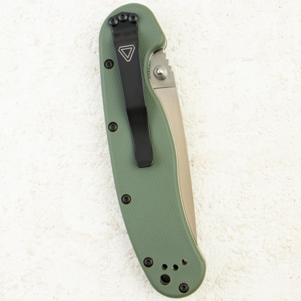 Нож Ontario Rat 1, D2, Satin, Olive Nylon, 8867OD