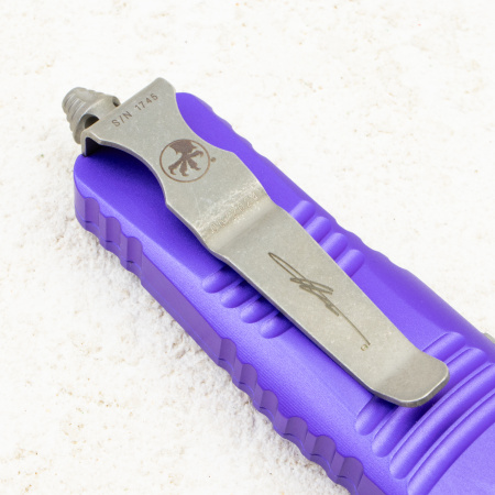 Нож Microtech Mini Troodon Hellhound, Apocalyptic, M390, Aluminum Purple, 819-10, (Signature Series) Нож Microtech Mini Troodon Hellhound, Apocalyptic, M390, Aluminum Purple, 819-10, (Signature Series)