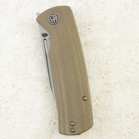 Нож Petrified Fish Beluga, K110, Stonewashed, Khaki Micarta Handle, PFP01KAMWW Нож Petrified Fish Beluga, K110, Stonewashed, Khaki Micarta Handle, PFP01KAMWW