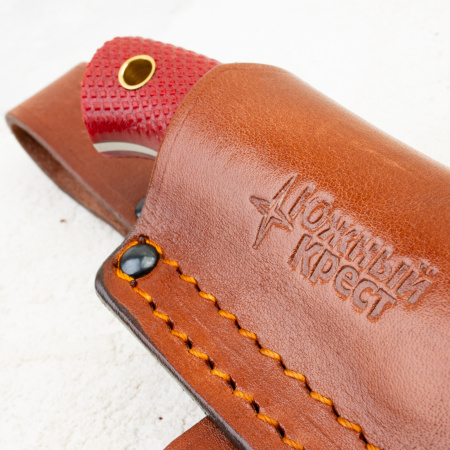 Нож Южный Крест Шершень, VG10, Конвекс, Микарта Красная, Насечка