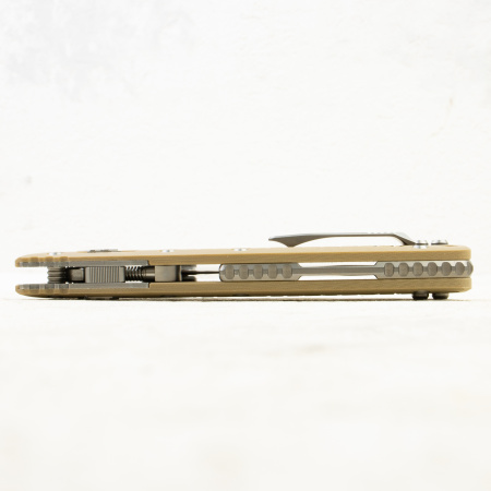 Нож Microtech Amphibian RAM-LOK, Stonewash, M390, G10 Frag Tan, 137RL-10 Нож Microtech Amphibian RAM-LOK, Stonewash, M390, G10 Frag Tan, 137RL-10
