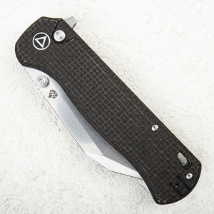 Нож QSP Swordfish Button Lock, 14C28N, Micarta Dark Brown - складной туристические ножи из стали Нож QSP Swordfish Button Lock, 14C28N, Micarta Dark Brown - складной туристические ножи из стали