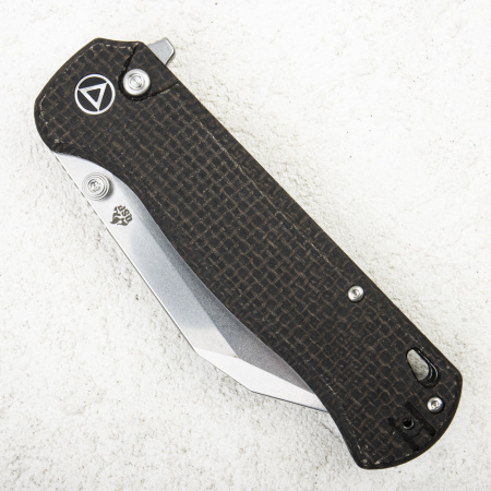 Нож QSP Swordfish Button Lock, 14C28N, Micarta Dark Brown - купить в интернет-магазине Blademan