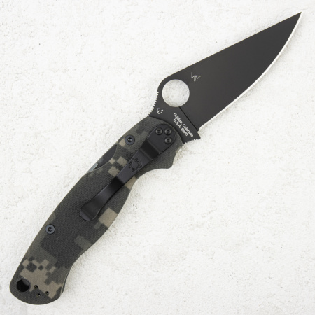 Spyderco Paramilitary 2, CPM S45VN, Black, G10 Digital Camo, C81GPCMOBK2