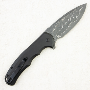 Нож CIVIVI Praxis Button Lock, Damascus, Black Aluminum Handle, C18026E-DS1 Нож CIVIVI Praxis Button Lock, Damascus, Black Aluminum Handle, C18026E-DS1