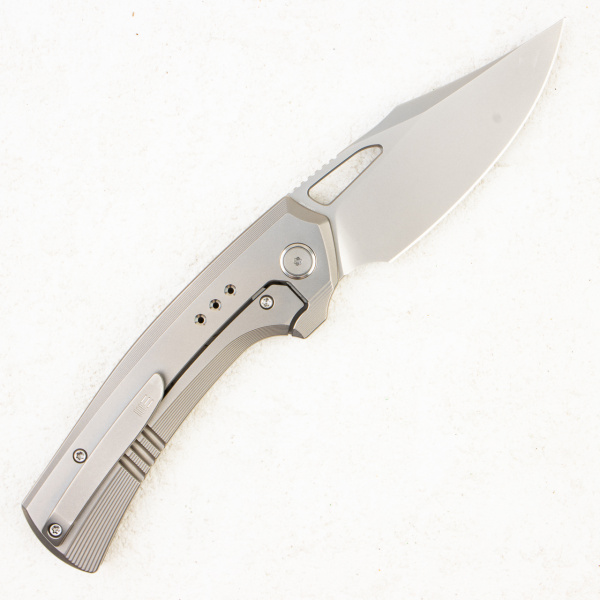 Нож WE Knife Nefaris, CPM 20CV, Bead Blasted Titanium Handle - складной туристические ножи из стали
