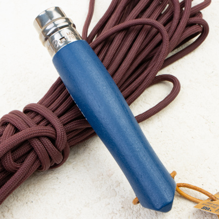 Нож Opinel №8 Trekking, 12C27, Wood Blue, Кожаный Чехол, 1891