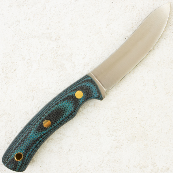 Нож Южный Крест Траппер, VG-10, Convex, Micarta Black/Blue, Насечка