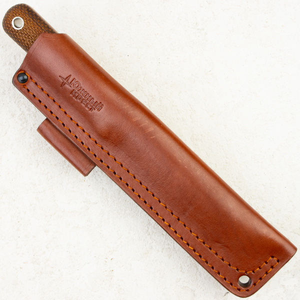 Нож Южный Крест Кефарт L, Elmax, Convex, Micarta Coyote, Насечка