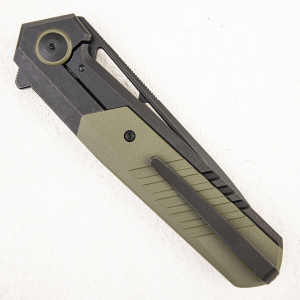 Нож WE Knife Arsenal, 20CV, Titanium Black/G10 OD Green - складной туристические ножи из стали Нож WE Knife Arsenal, 20CV, Titanium Black/G10 OD Green - складной туристические ножи из стали