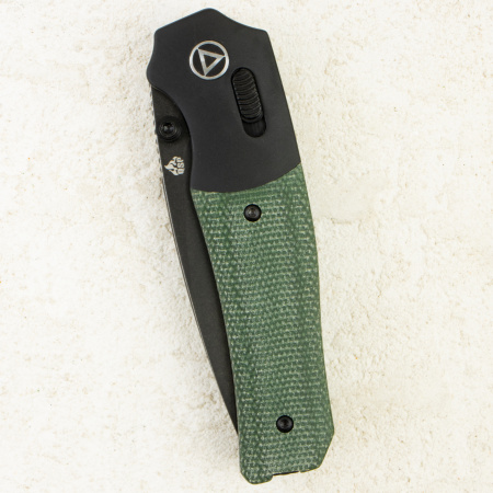 Нож QSP Vault, Black Stonewashed 14C28N, Aluminium Bolster/Micarta Green, QS157-B2 Нож QSP Vault, Black Stonewashed 14C28N, Aluminium Bolster/Micarta Green, QS157-B2