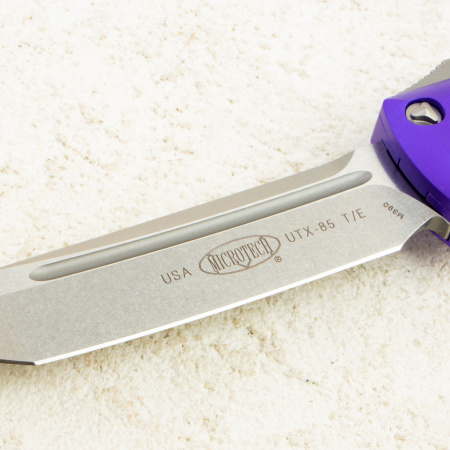 Нож Microtech UTX-85 Tanto, Stonewash, M390, Aluminum Purple, 233-10 PU Нож Microtech UTX-85 Tanto, Stonewash, M390, Aluminum Purple, 233-10 PU