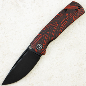 Нож Petrified Fish Beluga, Black Stonewashed, 14C28N, Gmascus Red/Black Handle, PFP01XRDMW Нож Petrified Fish Beluga, Black Stonewashed, 14C28N, Gmascus Red/Black Handle, PFP01XRDMW