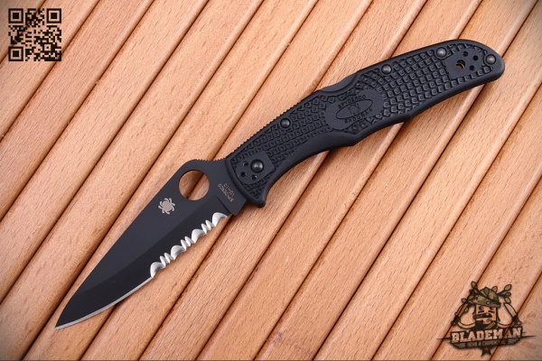 Spyderco Endura, Combo, Black Blade, VG-10 - складной туристические ножи из стали