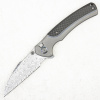 Нож WE Knife Ziffius, Damasteel (Hakkapella), Titanium/Twill Carbon Fiber. LIMITED EDITION