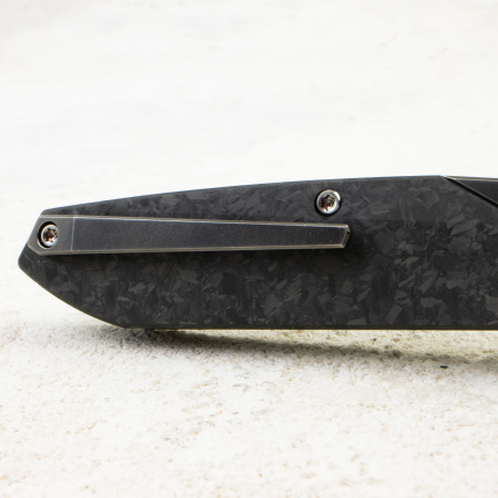 Нож WE Knife Brr15, Polished Gray, M390, Gray Titanium/ Shredded Carbon Fiber Handle, WE24007-3 Нож WE Knife Brr15, Polished Gray, M390, Gray Titanium/ Shredded Carbon Fiber Handle, WE24007-3