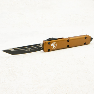 Нож Microtech Ultratech Tanto, Black Standart, M390, Aluminum Tan, 123-1 TA Нож Microtech Ultratech Tanto, Black Standart, M390, Aluminum Tan, 123-1 TA