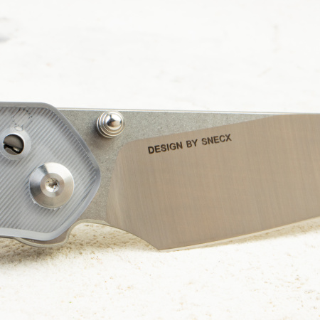Нож CIVIVI Vision FG with Thumb Stud, Satin Nitro-V, Polished Clear Lexan Handle, C22036-7 Нож CIVIVI Vision FG with Thumb Stud, Satin Nitro-V, Polished Clear Lexan Handle, C22036-7