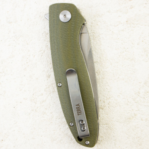 Нож Petrified Fish Terra, Stonewashed, D2, Micarta Green Handle, PFB01GRMW Нож Petrified Fish Terra, Stonewashed, D2, Micarta Green Handle, PFB01GRMW