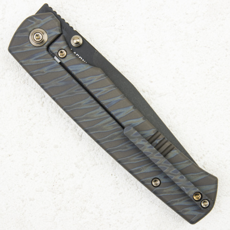 Нож WE Knife Evoke, 20CV, Titanium Tiger Stripe Black - купить в интернет-магазине Blademan