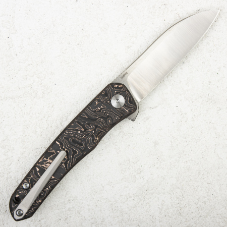 Нож QSP Otter, CPM S35VN, Copper Foil Carbon Fiber, QS140-B1