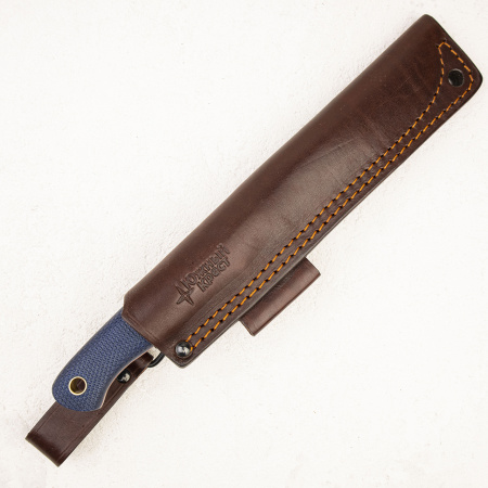 Нож Южный Крест Бушкрафт L, CPR, Конвекс, Микарта Синяя, Насечка - купить в интернет-магазине Blademan