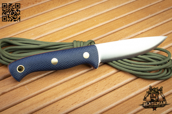 Нож Южный Крест Шершень, D2, Kонвекс, Микарта Navy Blue, Насечка - купить в интернет-магазине Blademan