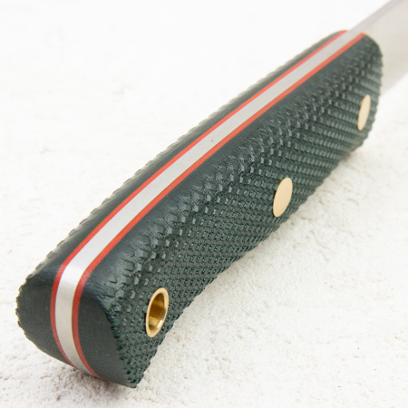 Нож Южный Крест Бушкрафт L, VG-10, Конвекс, Микарта Изумруд, Насечка - купить в интернет-магазине Blademan