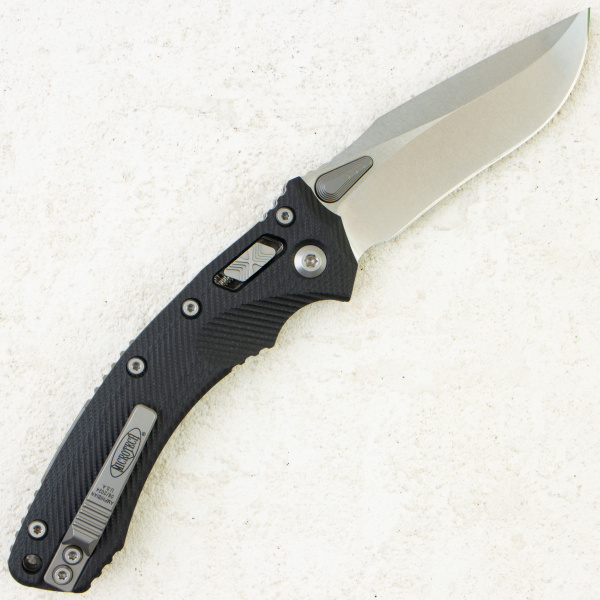 Нож Microtech Amphibian RAM-LOK, Stonewash, M390, G10 Fluted Black, 137RL-10 FLGTBK Нож Microtech Amphibian RAM-LOK, Stonewash, M390, G10 Fluted Black, 137RL-10 FLGTBK