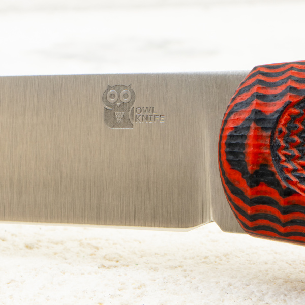 Нож OWL North F Грибок, Elmax Cryo, G10 Black/Red, Kydex