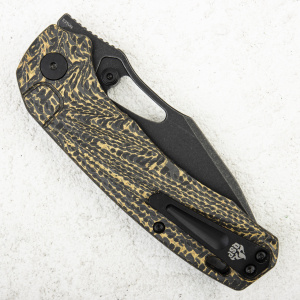 Нож QSP Hornbill, S35VN Black, Golden Carbon Fiber - складной туристические ножи из стали Нож QSP Hornbill, S35VN Black, Golden Carbon Fiber - складной туристические ножи из стали