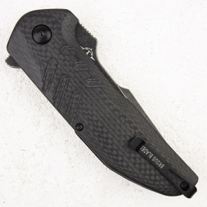 Нож Brous Blades Strife, D2 Acid Stonewash, Carbon Fiber Black Нож Brous Blades Strife, D2 Acid Stonewash, Carbon Fiber Black