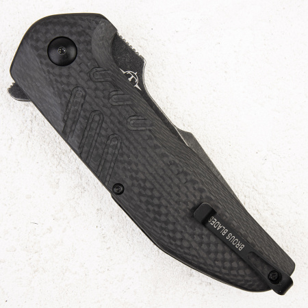 Нож Brous Blades Strife, D2 Acid Stonewash, Carbon Fiber Black
