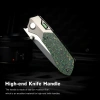 Нож Remette Meteor, M390, Titanium/Carbon Green Handle, RTPT-C