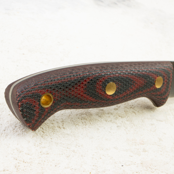 Нож Южный Крест Meat Master, CPR, Micarta Black/Red, Насечка