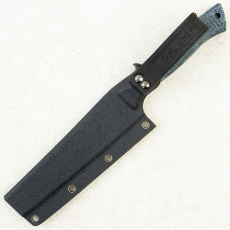 Нож OWL S130 F Универсал, M390 Cryo, Micarta Jeans Gray, Kydex