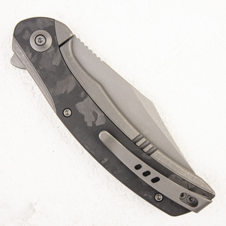 Нож WE Knife Snick, 20CV, Titanium Gray/Marble carbon - купить в интернет-магазине Blademan